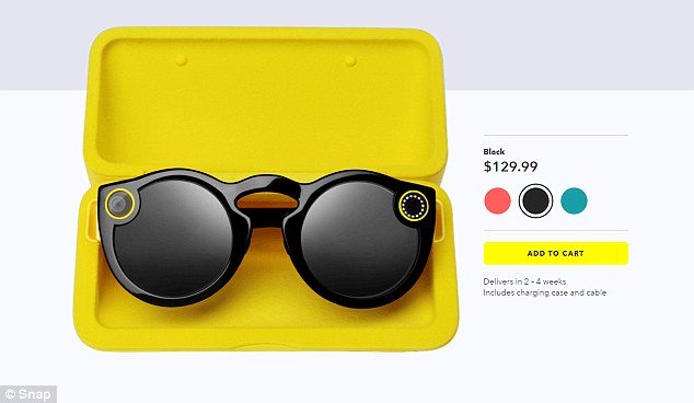 Snapchat智能眼鏡可在線購(gòu)買(mǎi) 售價(jià)129美元